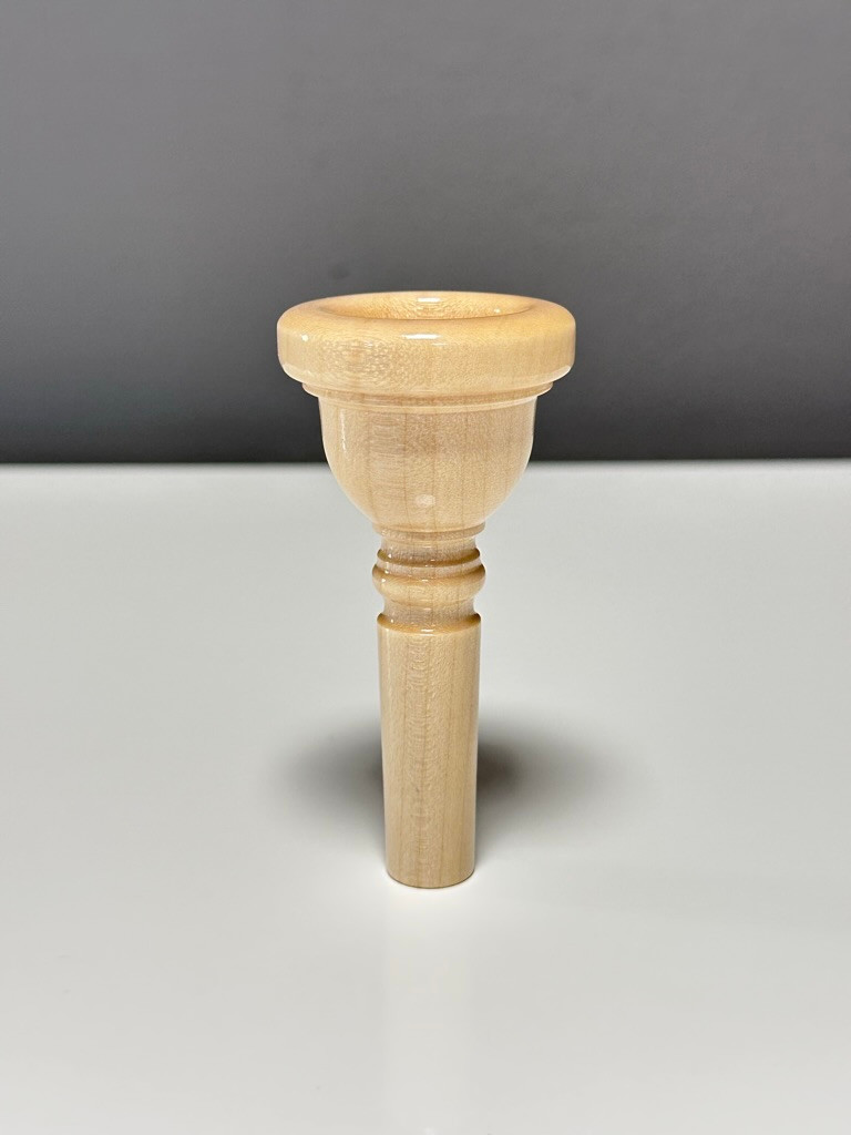Mundstück für Posaune in Ahornholz, Grösse 6-1/2 AL-L, grosser Schaft – POS6-1/2AL-L Maple
