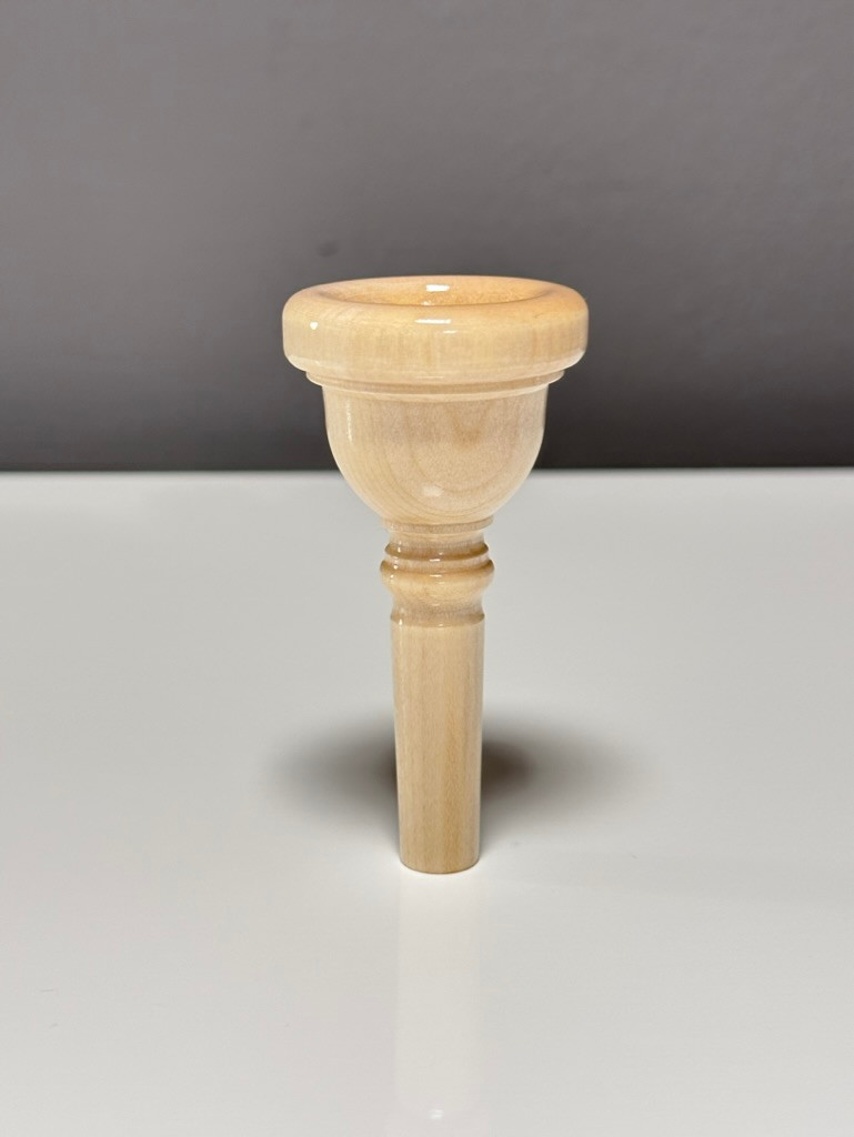 Mundstück für Posaune in Ahornholz, Grösse 6-1/2 AL-S, kleiner Schaft – POS6-1/2 AL-S Maple