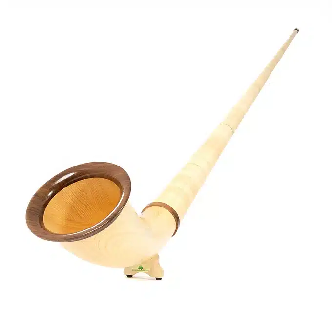 Alphorn Modell „Spitzenklasse“, Ring aus NUSSHOLZ, gewickelt, Stimmung f – 714038