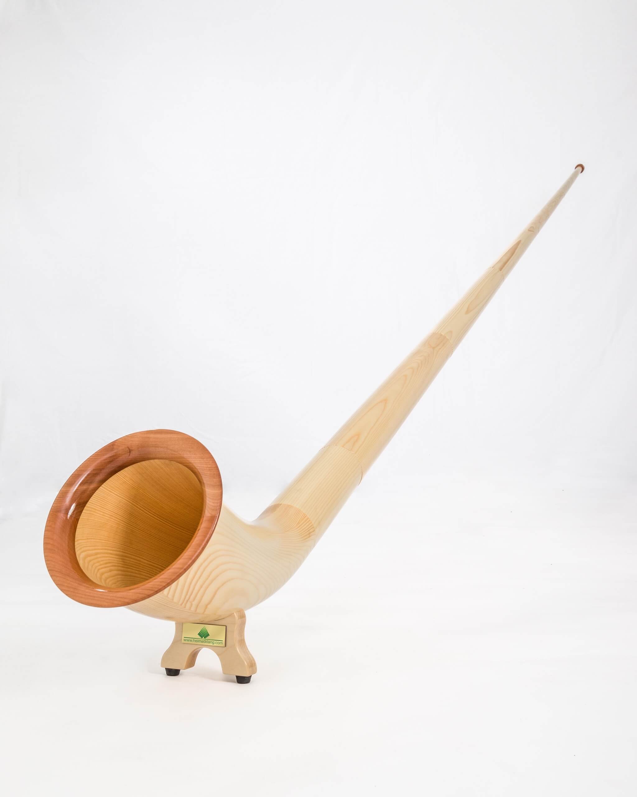 Alphorn aus Fichte, natur lackiert, Stimmung f – 714002