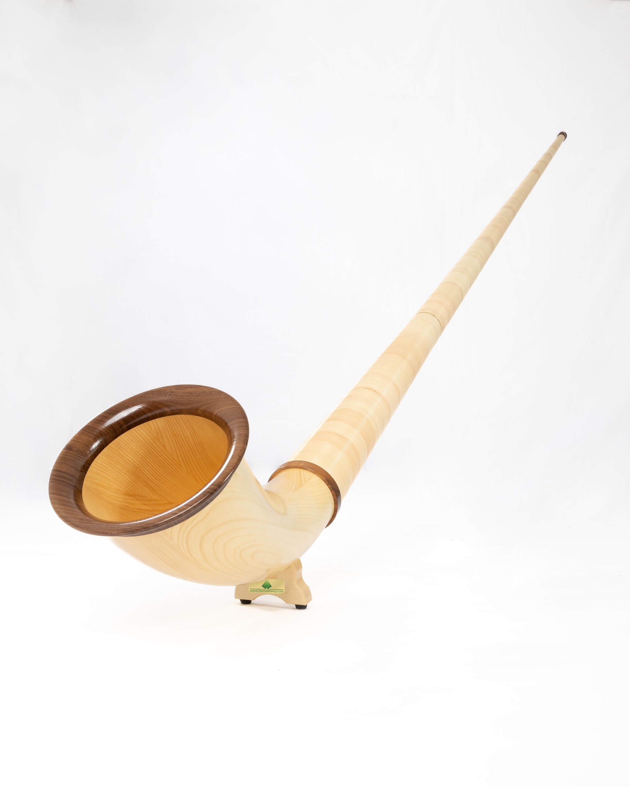 Alphorn Modell „Spitzenklasse“, Ring aus NUSSHOLZ, gewickelt, Stimmung f – 714038